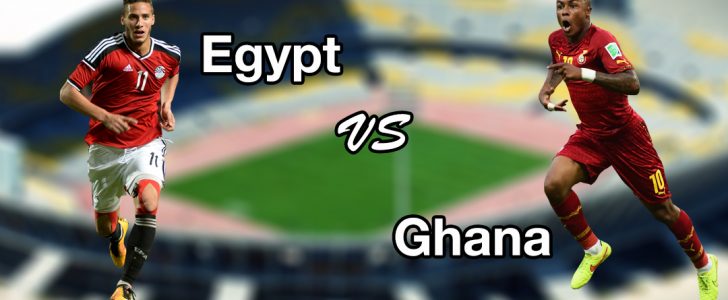 المنتخب المصري أمام غانا في التصفيات النهائية لكأس العالم 2018.