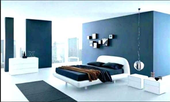 غرف نوم مودرن 2021 حديثة ألوان ( بيضاء- زرقاء) واسعة وصغيرة