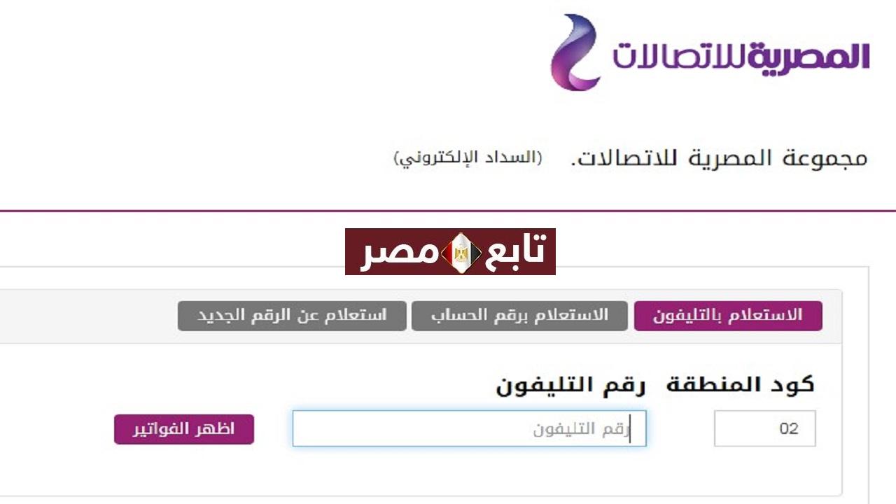 الاستعلام عن فاتورة التليفون الارضي لشهر يوليو 2020 موقع المصرية للاتصالات